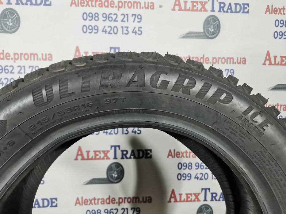 1шт 215/55 R16 Goodyear UltraGrip Ice Arctic нова зимова шипована шина