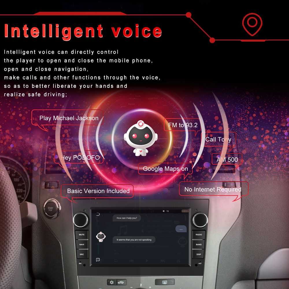 Rádio 7" Android 13 4+64GB 8-Core c/ CarPlay Opel Astra Corsa Vectra