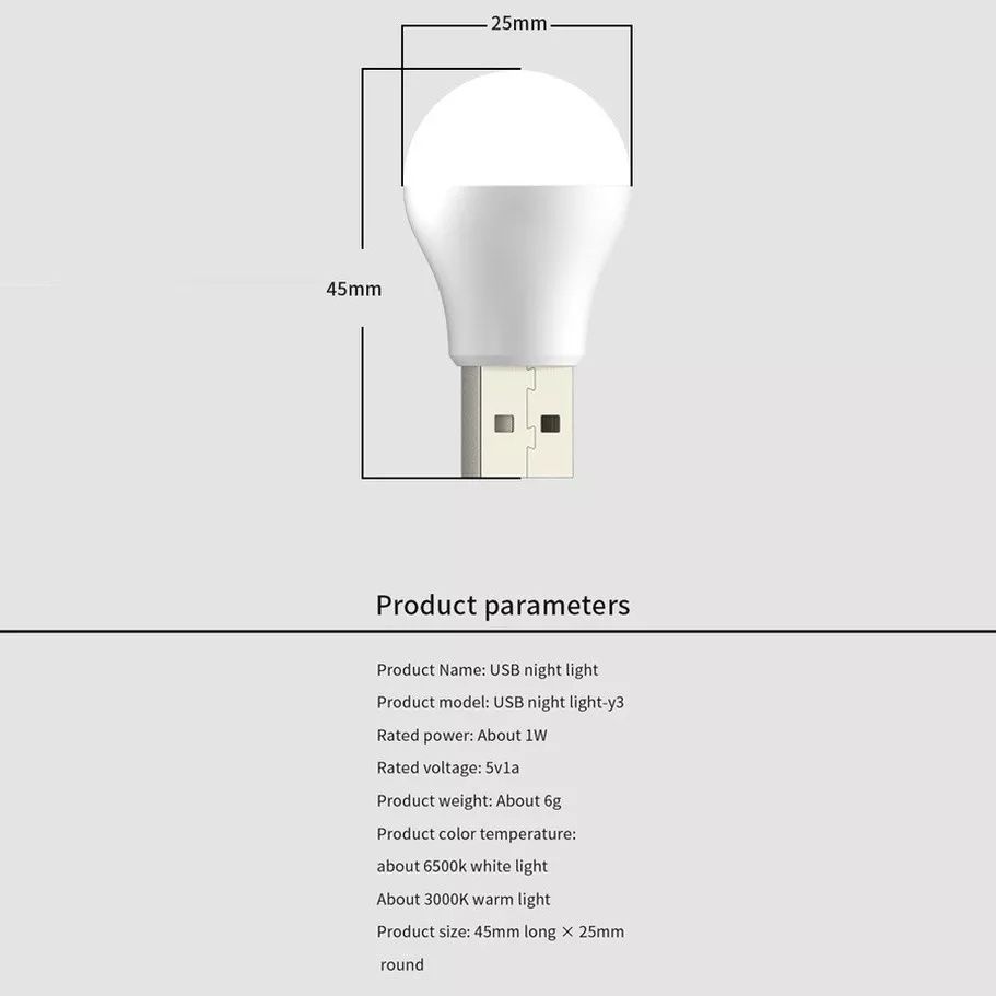 LED лампа з USB port