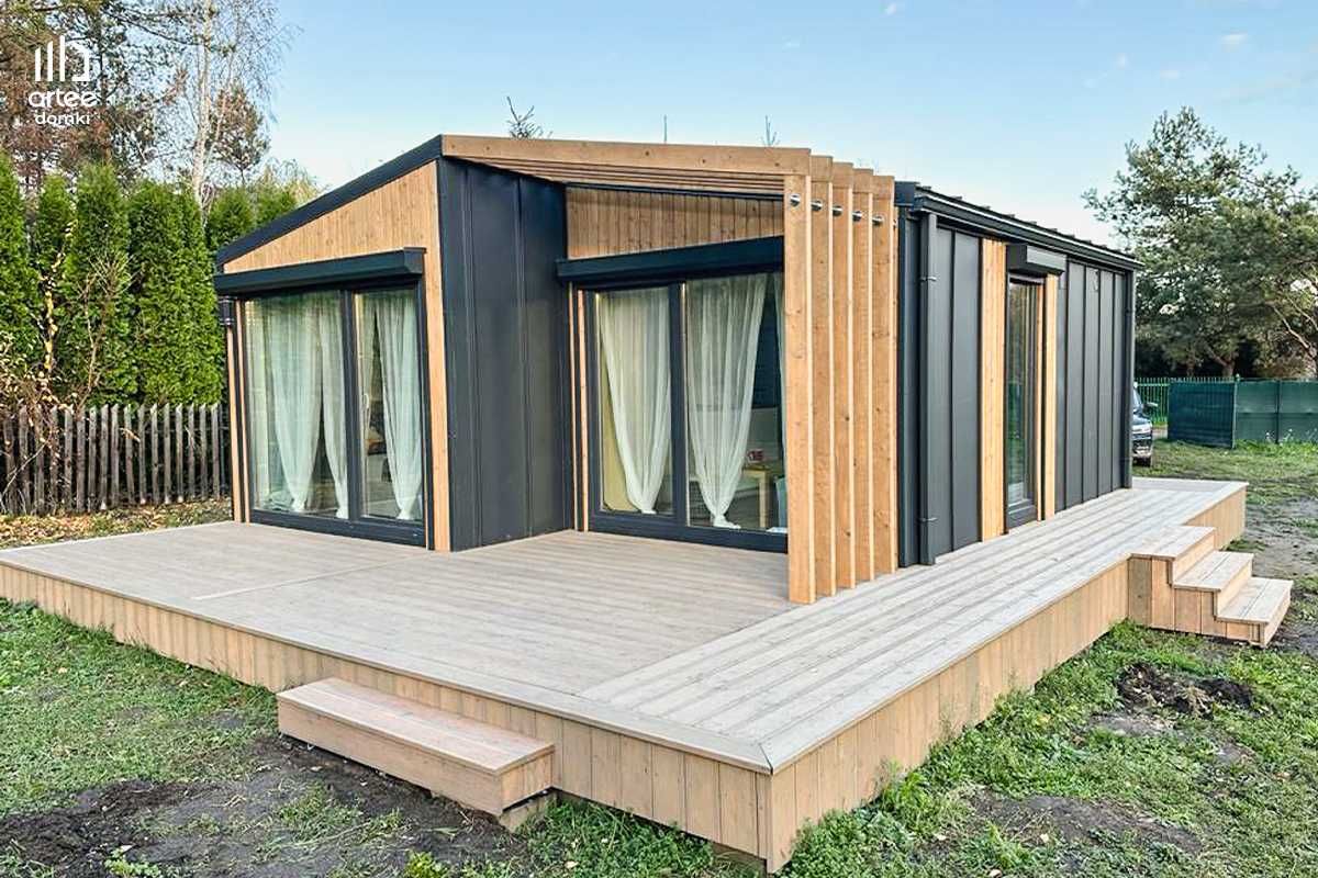 Domek modułowy, całoroczny, drewniany, domek letniskowy 35 m2