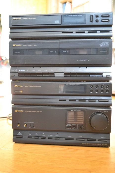 Mini wieża Sansui TA-1000L 2x40W CD 2 kaset magnetofon tuner sprawna