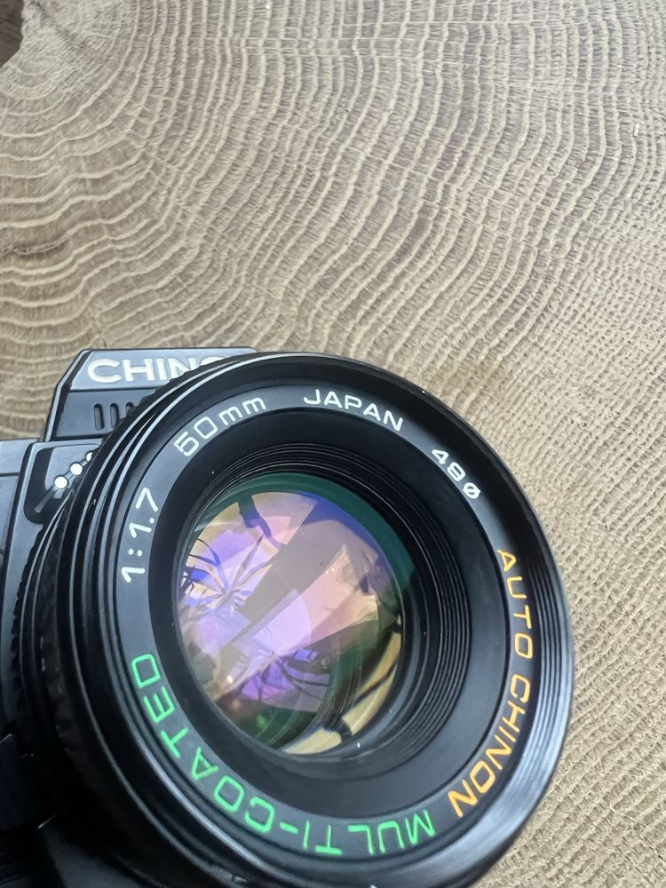 Chinon CE-5 + Chinon 1:1.7 50mm multi-coated (Pentax K байонет)