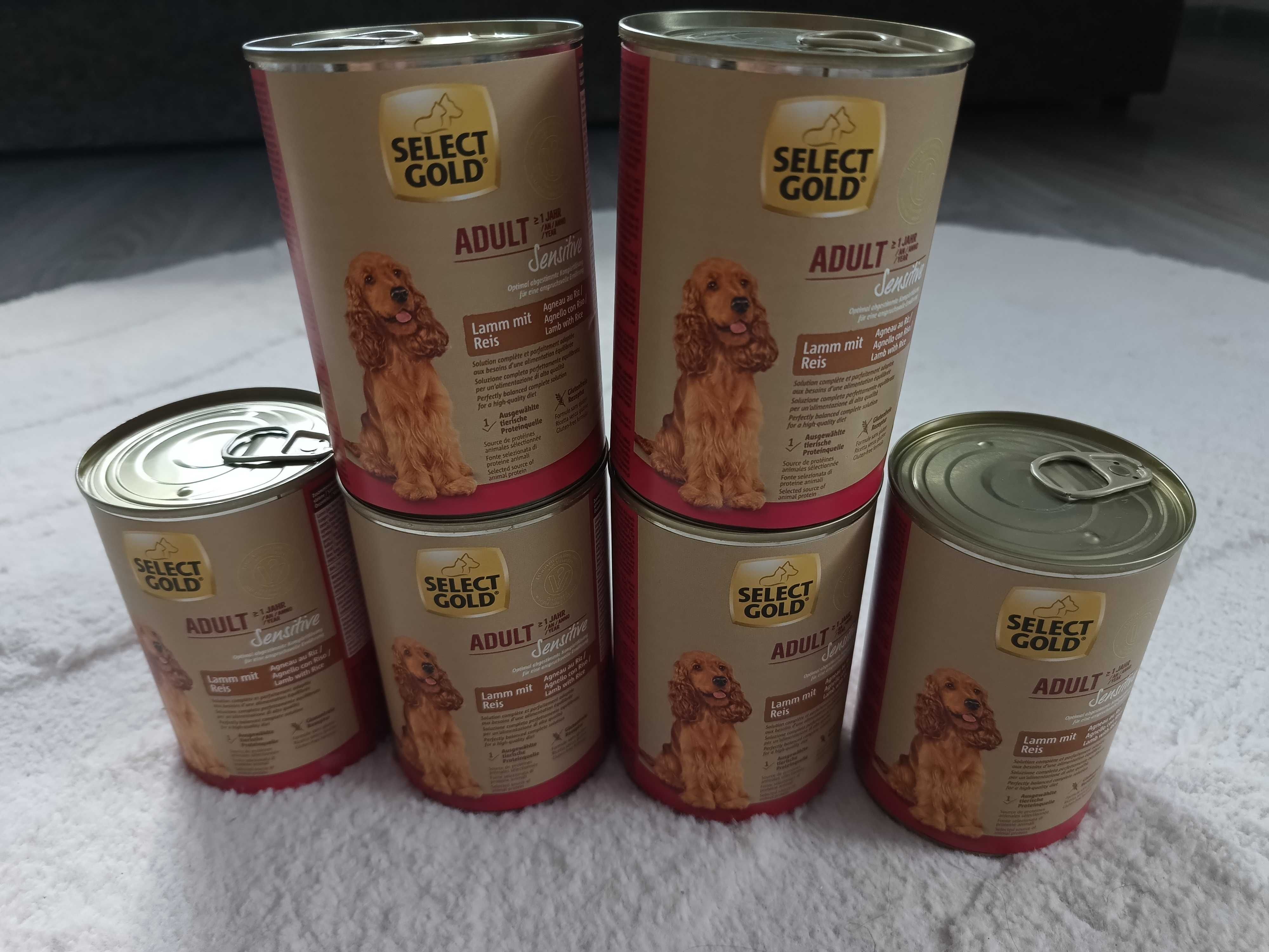 SELECT GOLD Sensitive  Wołowina z ryżem 6x400 g