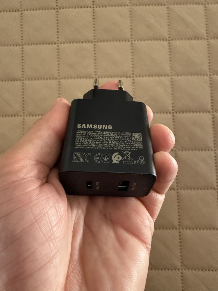 Carregador super fast charging samsung 35w + cabo samsung