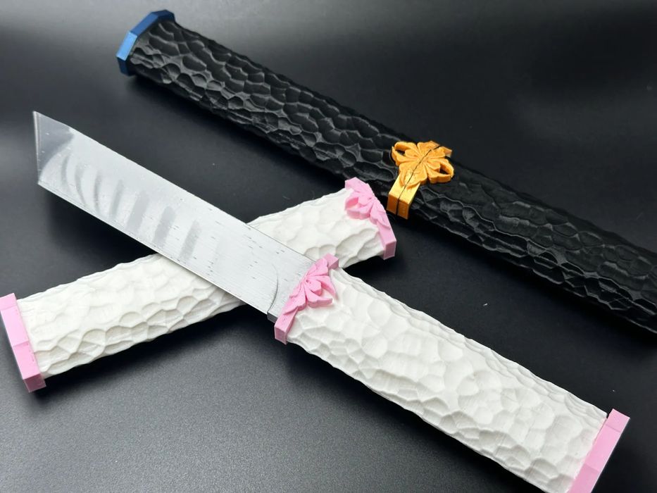 Tanto Japonês com Padrões e Textura