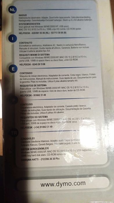 Máquina etiquetar Dymo LabelManager 450 Nova.