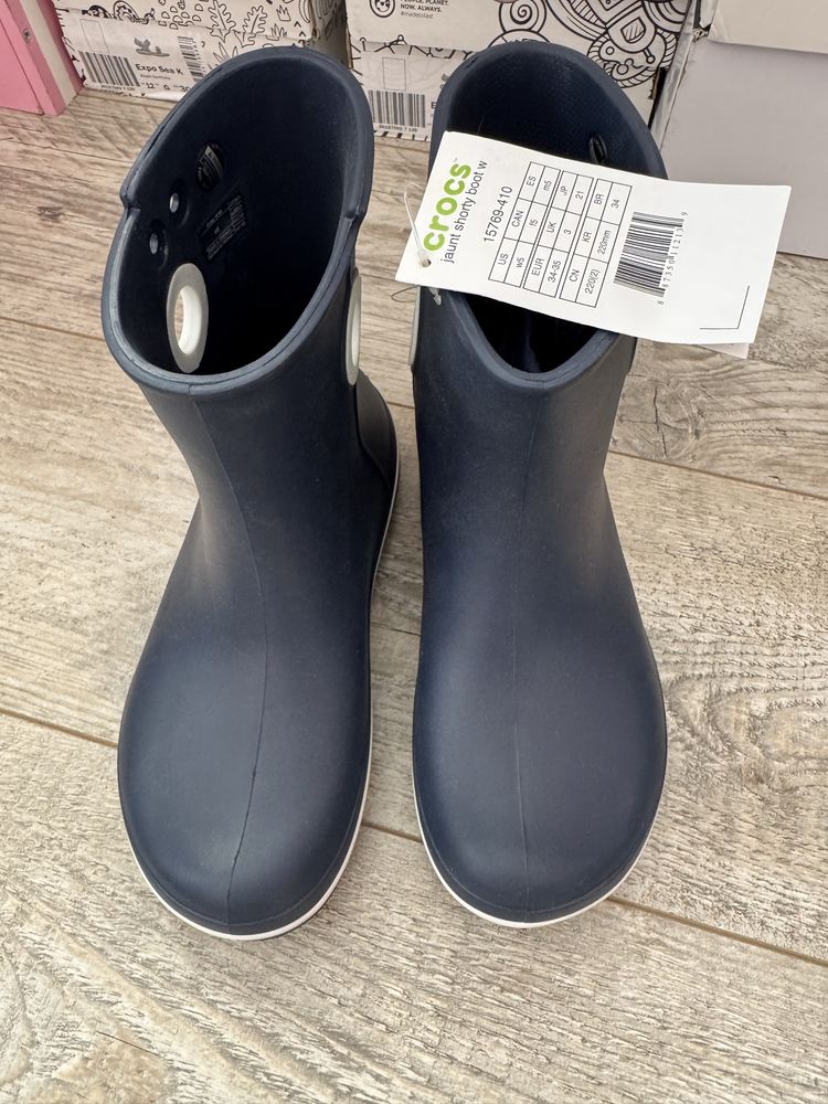 Жіночі резинові чобітки гумові crocs w5 34-35 на ногу 21 см