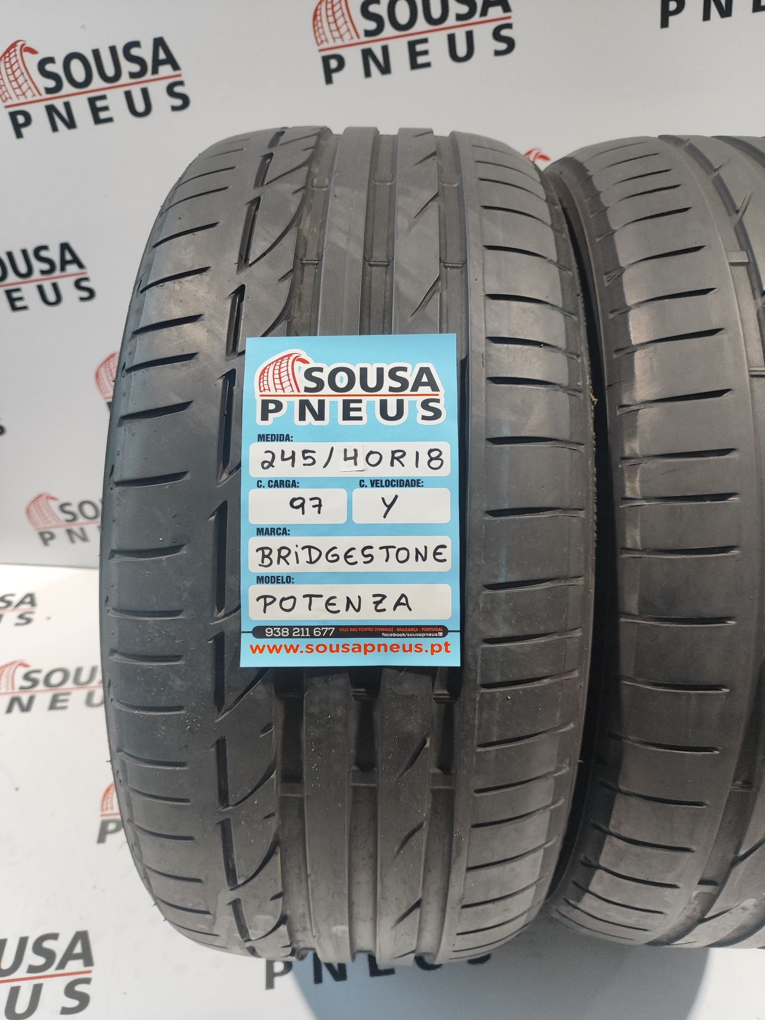 2 pneus semi novos 245-40R18 Bridgestone - Oferta dos portes