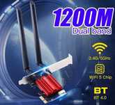 Bezprzewodowa karta sieciowa PCI-E WiFi 5 + Bluetooth 4.0 NOWA