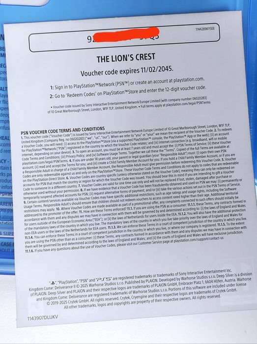 PS5 Kingdom Come: Deliverance 2. Day one edition.