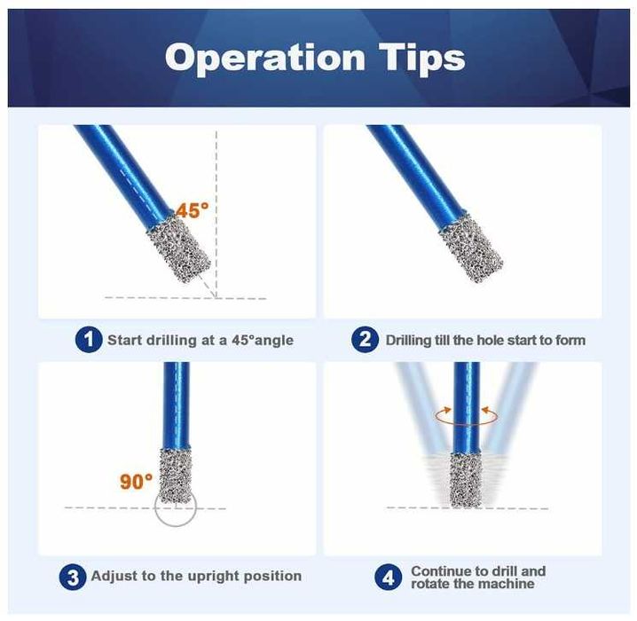 Otwornica diamentowa do gresu 10mm M14 BRSCHNITT