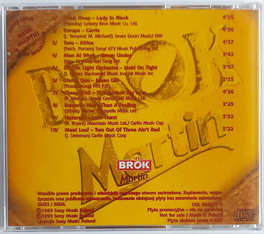 Brok Rock 1999r Toto Uriah Heep Meat Loaf Nazareth Europe