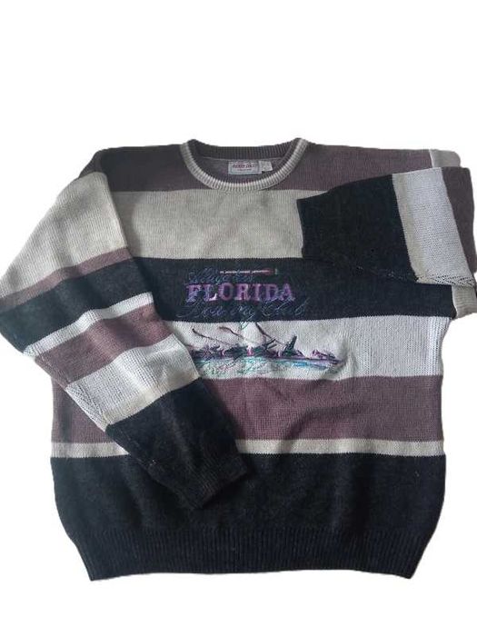 Berto Lucci męski sweterek bluza w pasy r 52-54