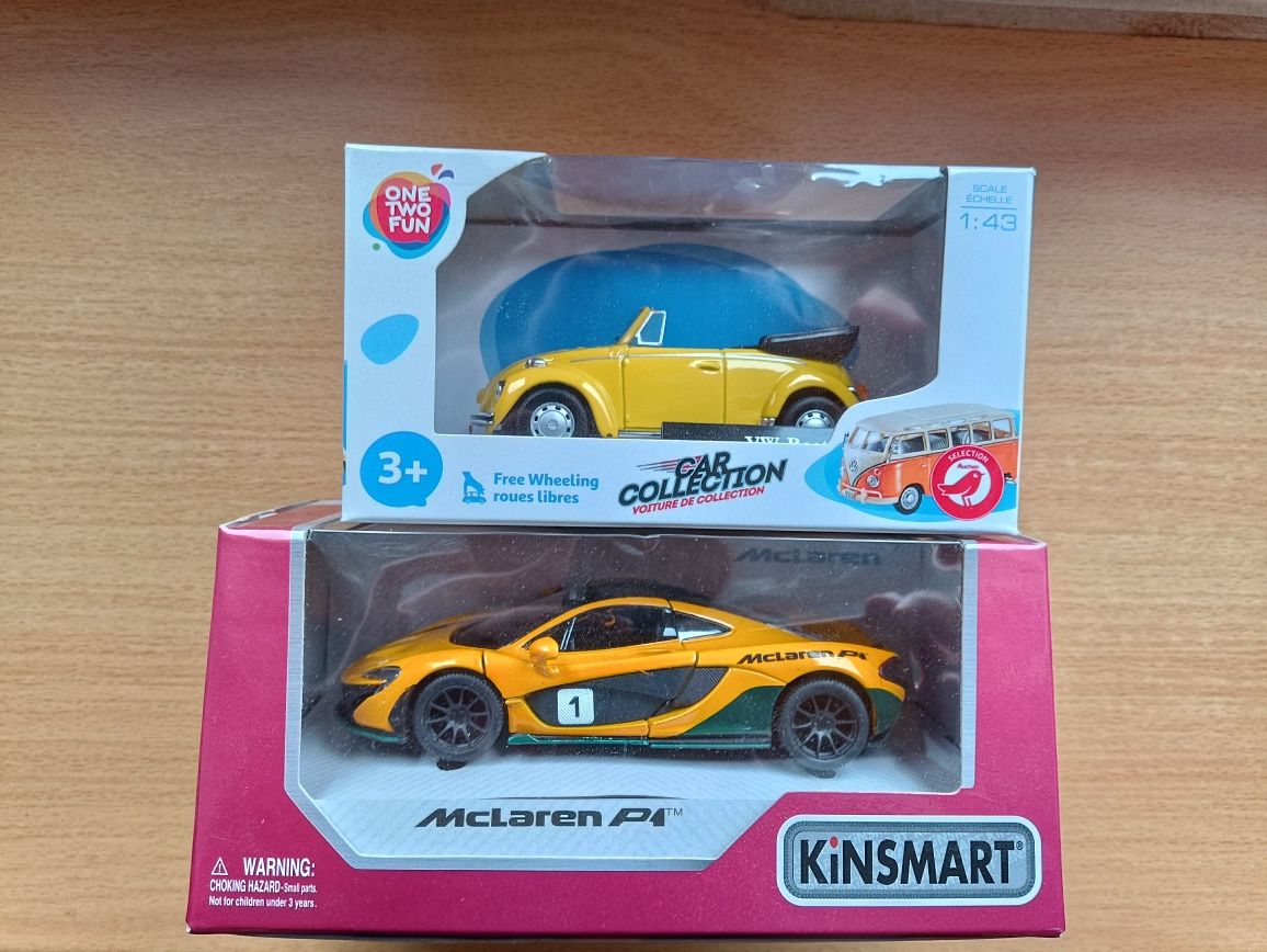 McLaren P1, VW Beetle масштабные модельки авто