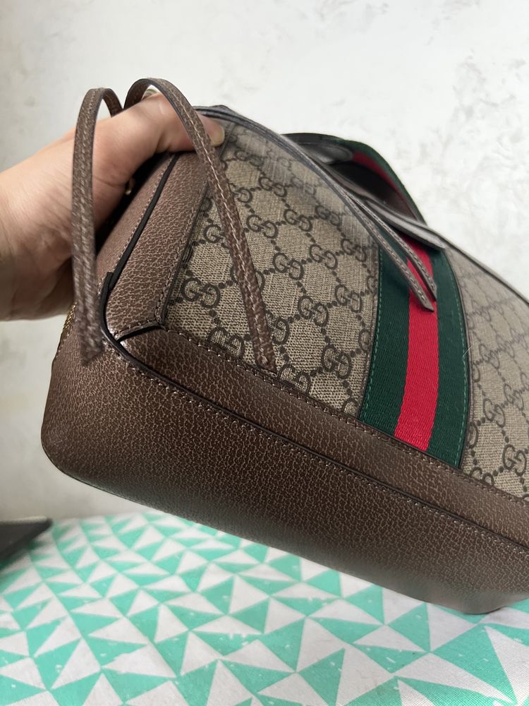 Сумка дорожная кожаная Gucci Ophidia оригинал номерная