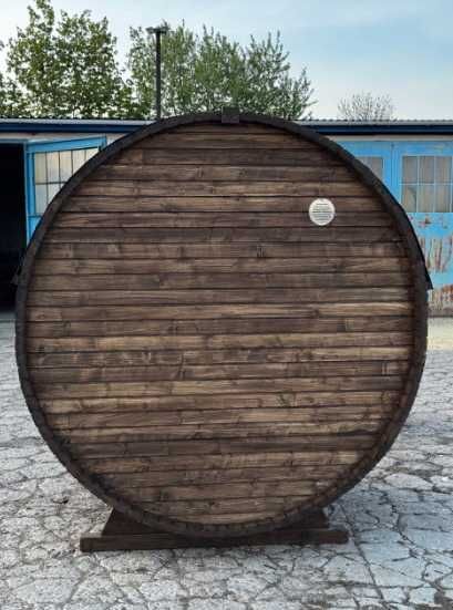 Zestaw. Sauna ogrodowa WOLA BECZKA 180 cm do samodzielnego montażu