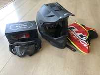 Kask + gogle LS2 MX437  MATT BLACK XL