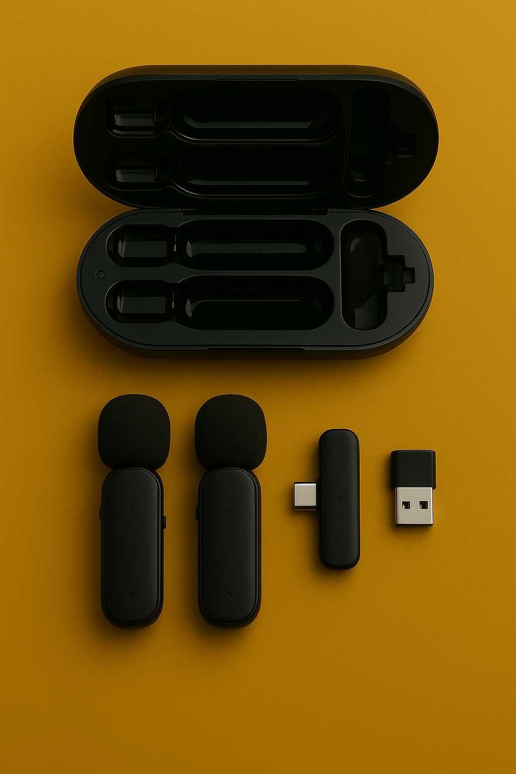 Microfones de Lapela Sem Fios para iPhone/iPad