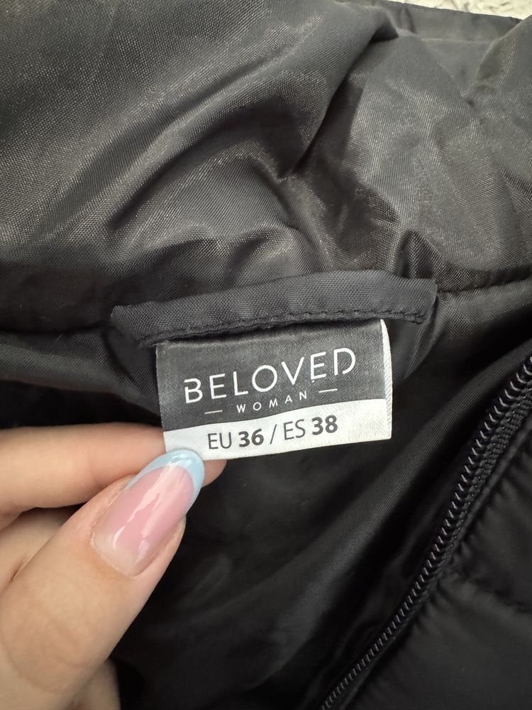 Kurtka kurteczka wiosenna pikowana czarna na wiosnę beloved 36 S pepco