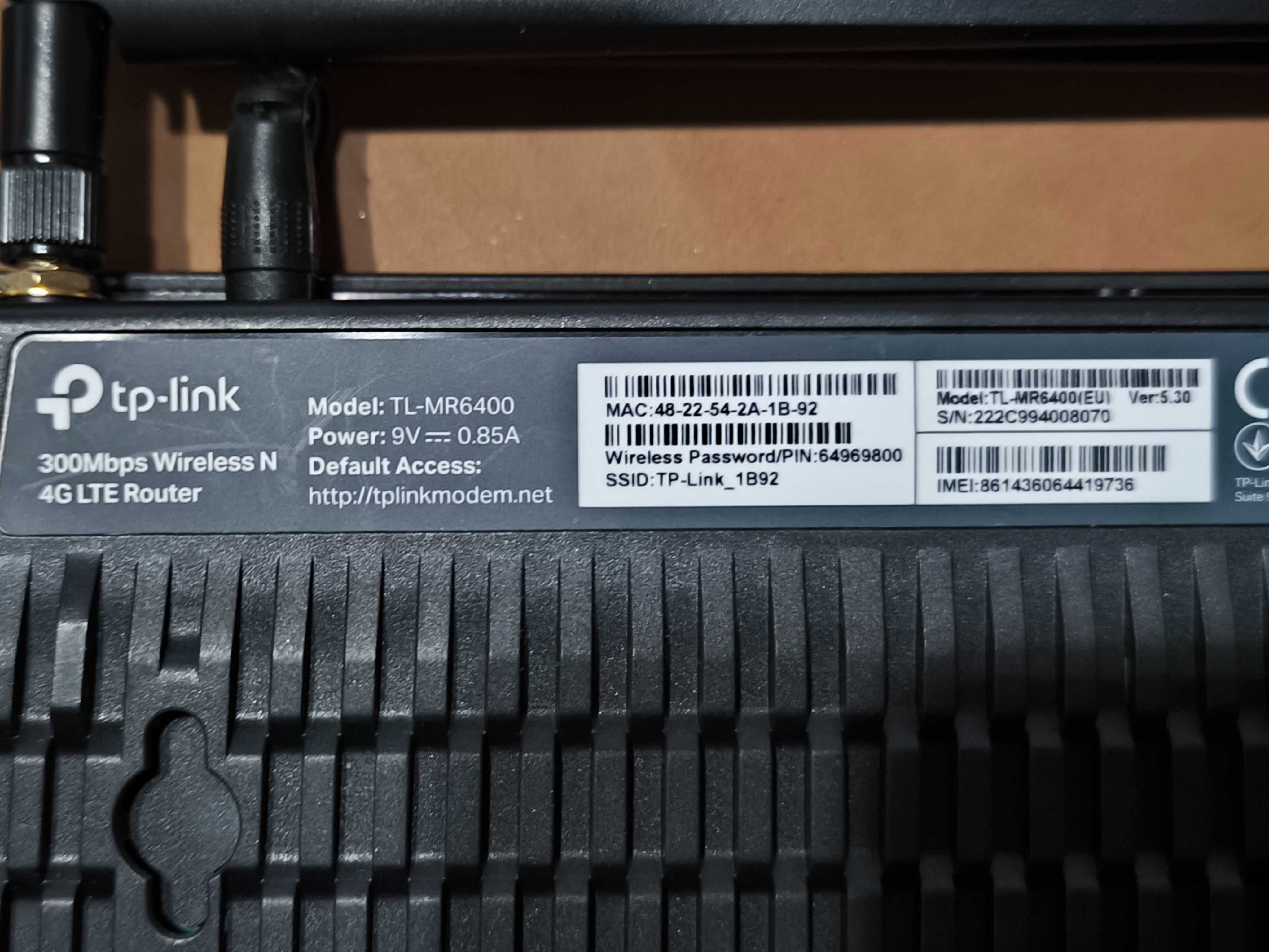 Router bezprzewodowy 4G TP-Link TL-MR6400