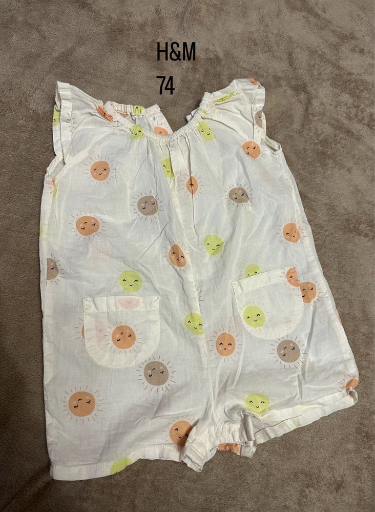 Набір літнього дитячого одягу 74 (плаття/футболка/пісочник)