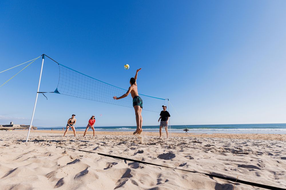 Rede e Postes Voleibol de Praia Lazer BV 500 (6 m) Azul (Conjunto)