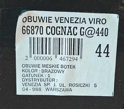 Brązowe botki męskie, sztyblety VENEZIA