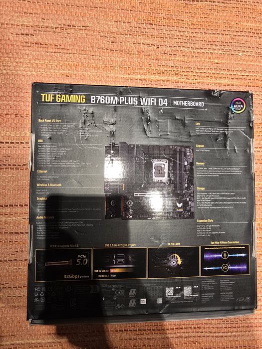 Asus Tuf B750M Plus Wifi D4 Avariada Peças