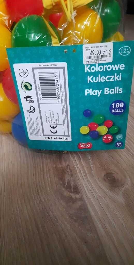 Smiki piłki plastikowe 100 szt kolorowe SMYK 6 cm