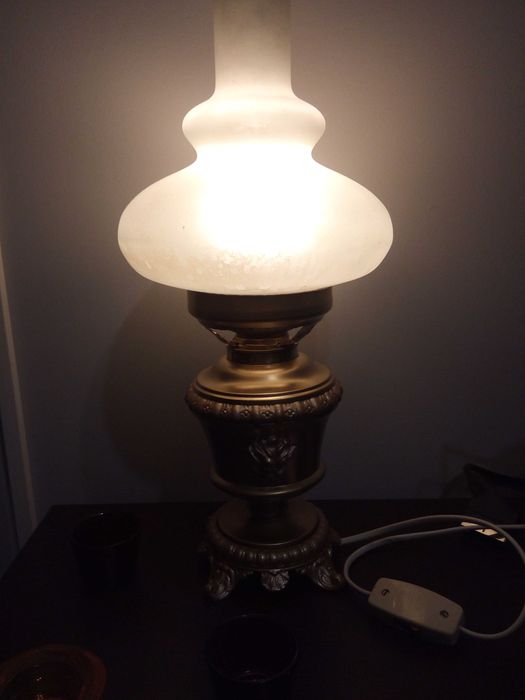 Lampa naftowa piękna imitacja lata 50 XX w