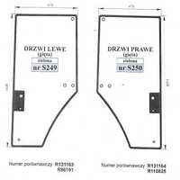 John Deere 7200,7210,7400,7610,7700,7810 drzwi lewe,prawe S 249  S 250