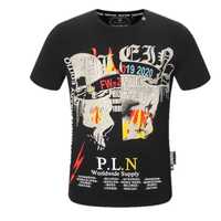 Philipp Plein T-shirt czarny z diamentami rozmiar S