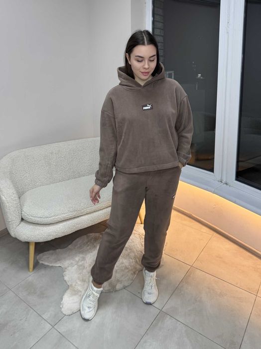 ЗНИЖКА! Костюм теплий з куліскою S M L XL XXL графіт молочний пісочний