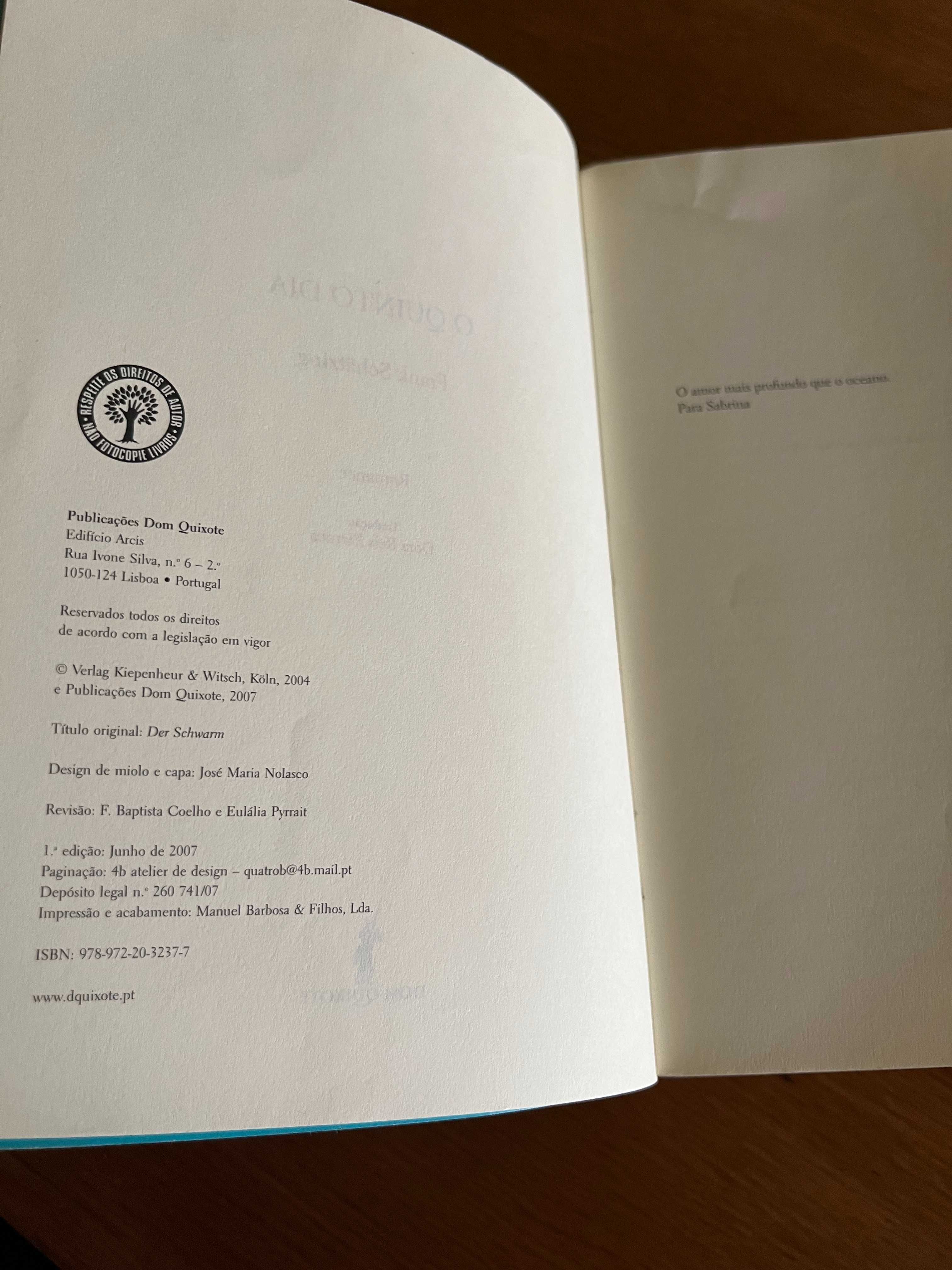 O QUINTO DIA      Frank Schätzing