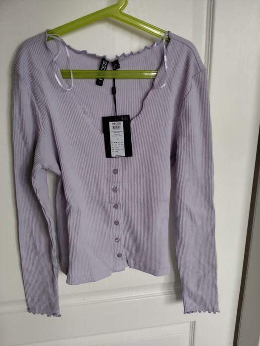 Sweterek prążkowany lilia fiolet s/m pieces