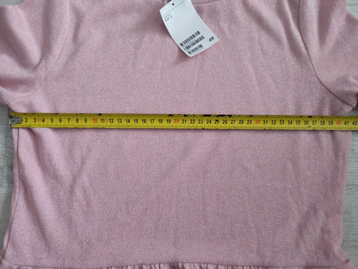 Bluzka z baskinką h&m r. L
