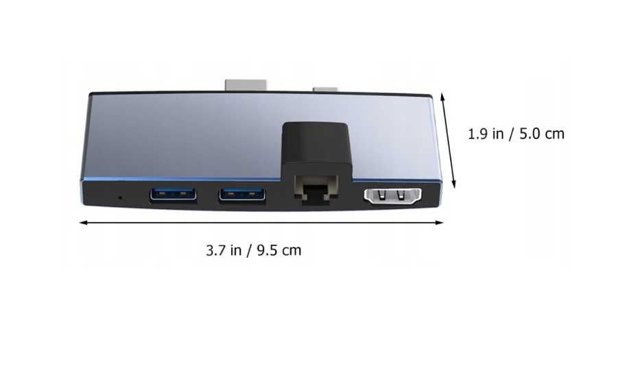 Adapter 6w1 HUB USB-C HDMI SD 4K LAN ttst1526
