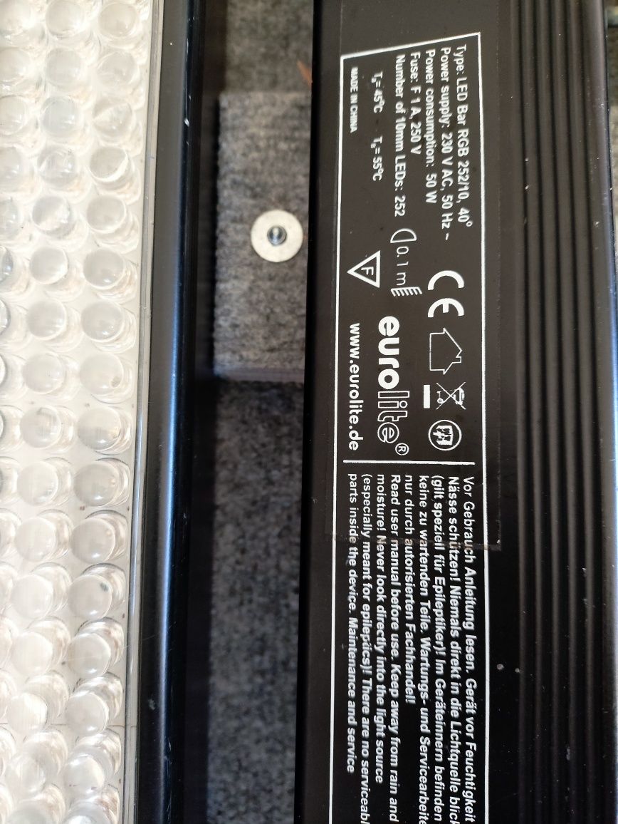 Eurolite led bar rgb 252/10 5 sztuk z case