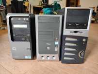 Conjunto 3 computadores a funcionar.