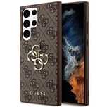 Etui Guess 4G Big Metal Logo na Samsung Galaxy S24 Ultra - brązowe