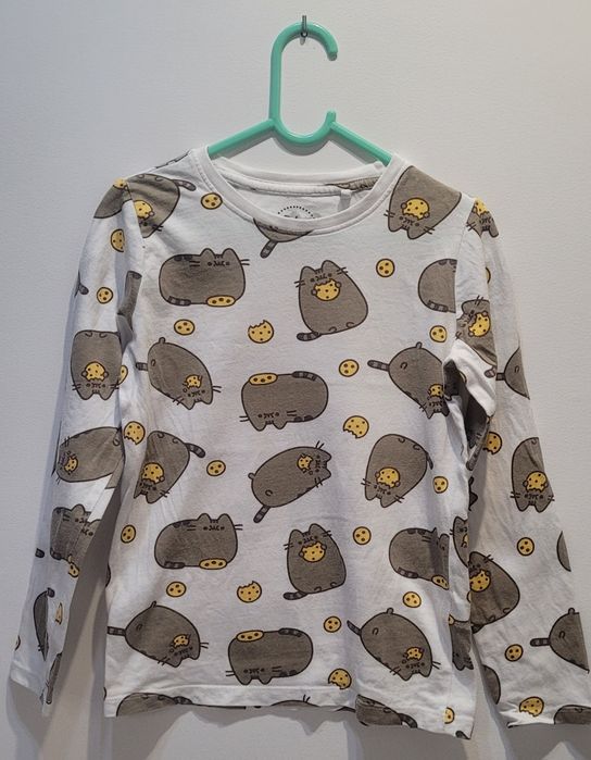 Koszulka z długim rękawem pusheen i ciastki 128