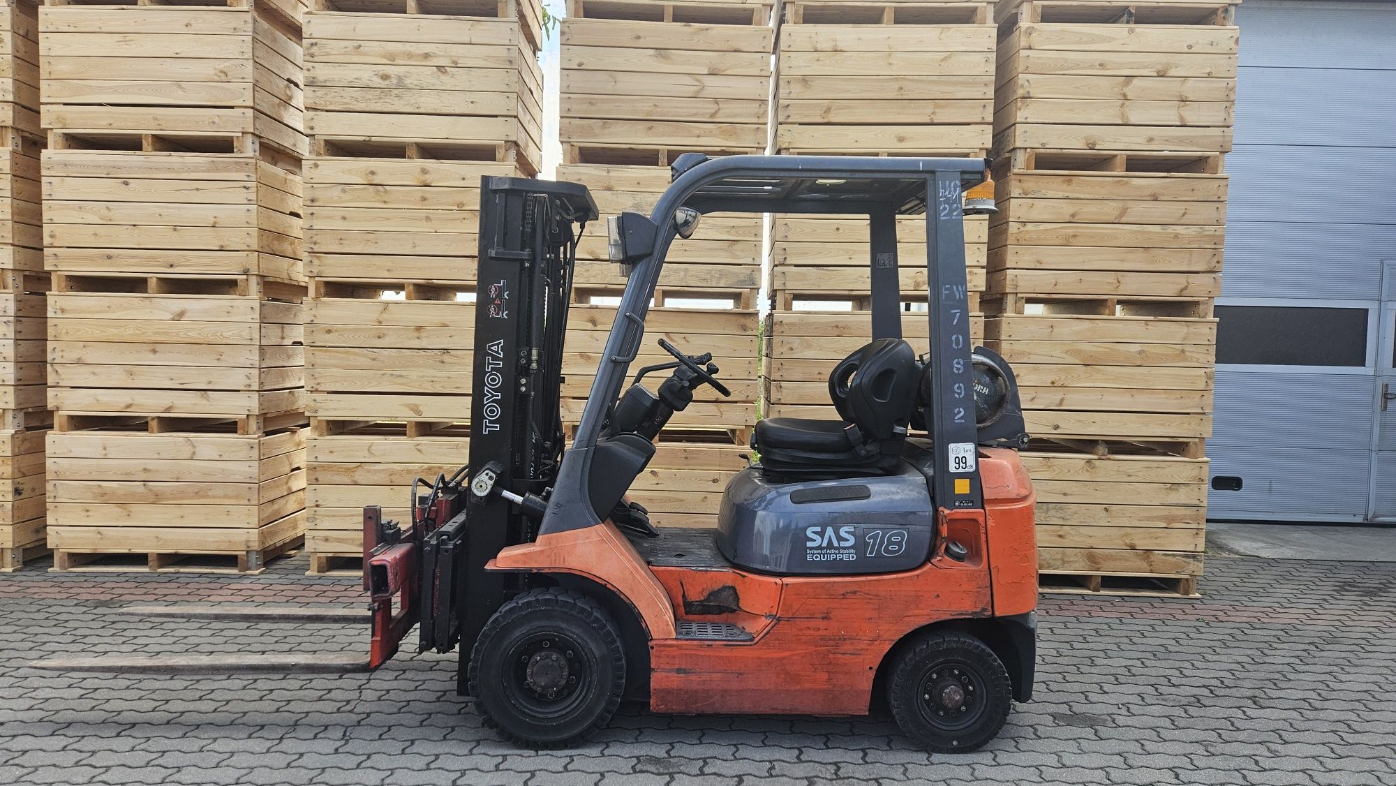 Wózek Widłowy Toyota FG718 TRIPLEX terenowy Przesuw Wolny skok