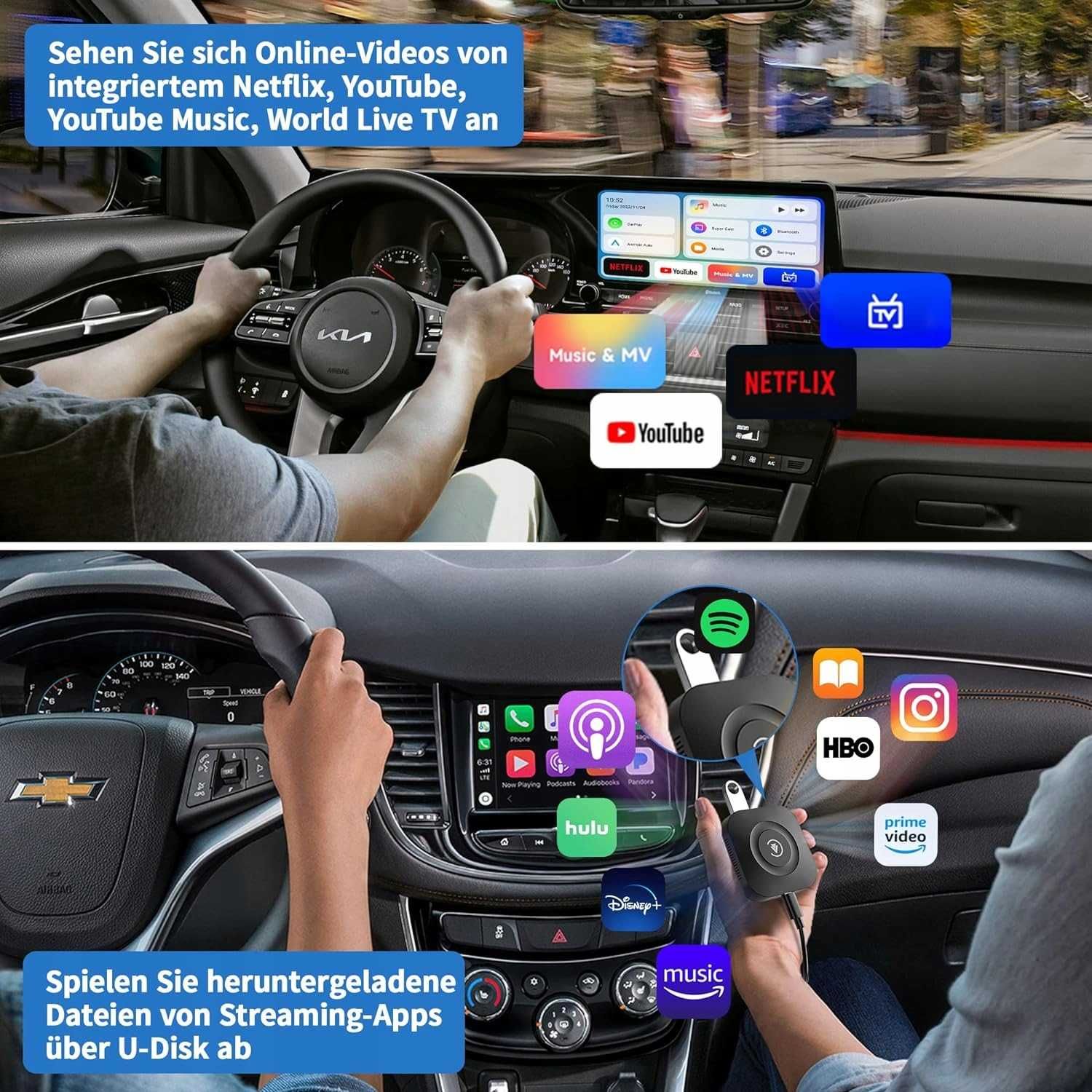 Adapter CarPlay Z3 BOX bezprzewodowy Android Auto