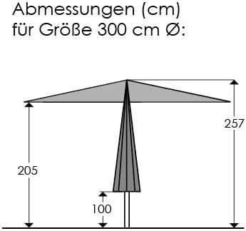Parasol przeciwsłoneczny Schneider Malaga 300 cm