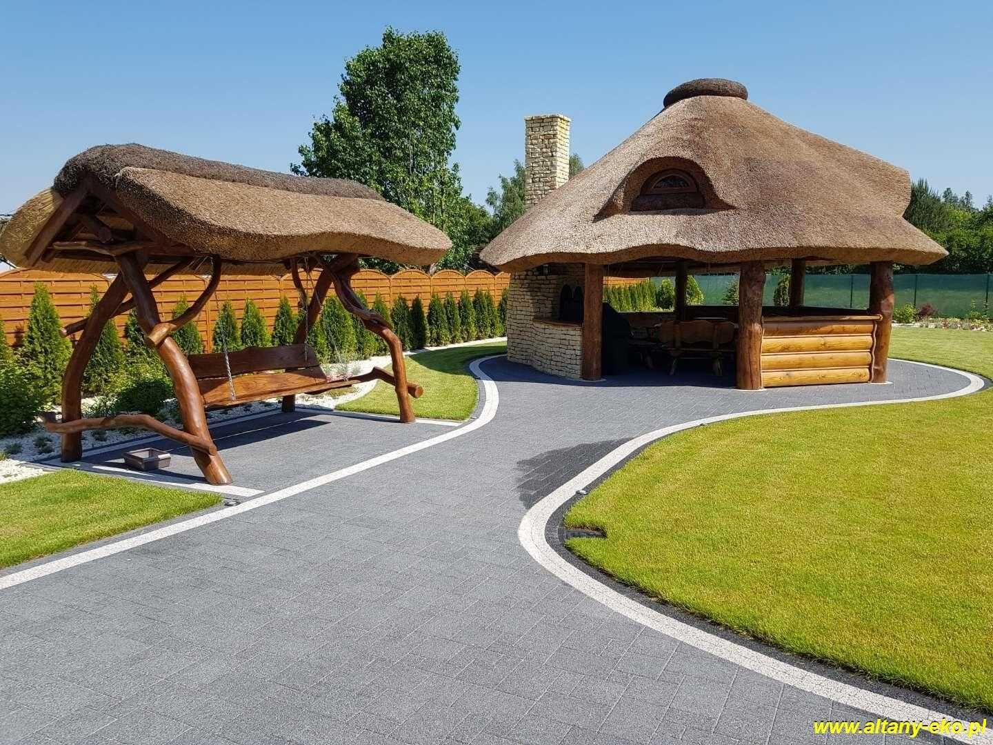 Altany z Trzciny Dach Trzcina strzecha Domki Meble ogrodowe