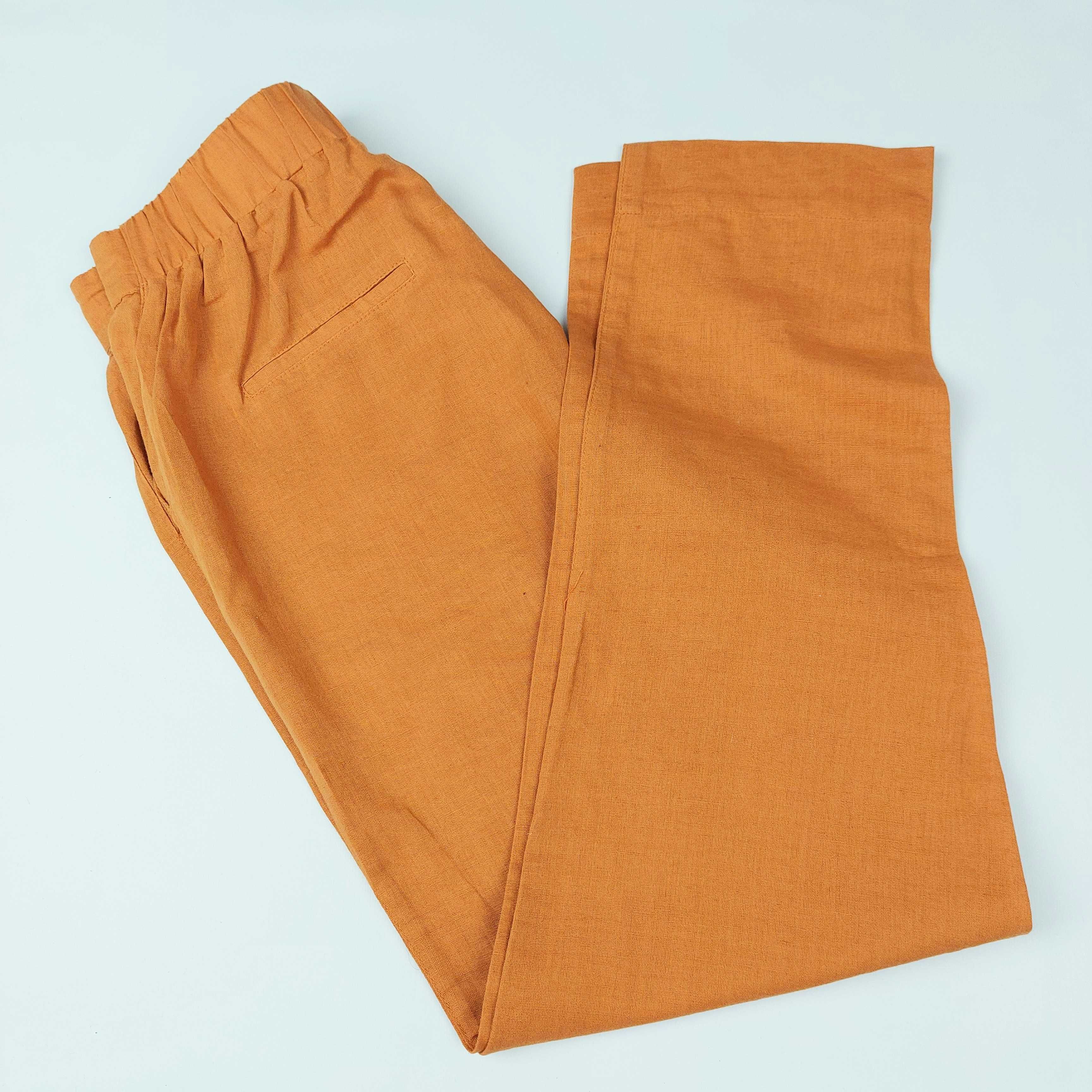 Lniano-bawełniane spodnie Warehouse S