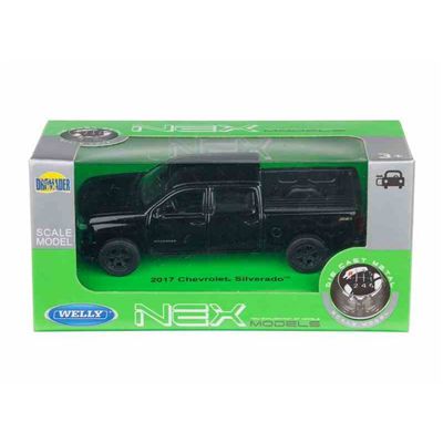 Model Autko Chevrolet 2017 Silverado Czarny 1:34