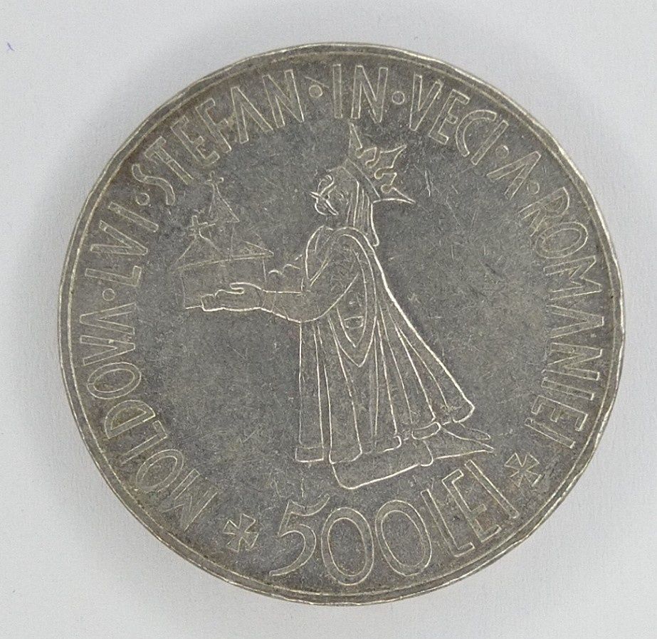 Rumunia, 500 lei 1941 okolicznościowa, srebro