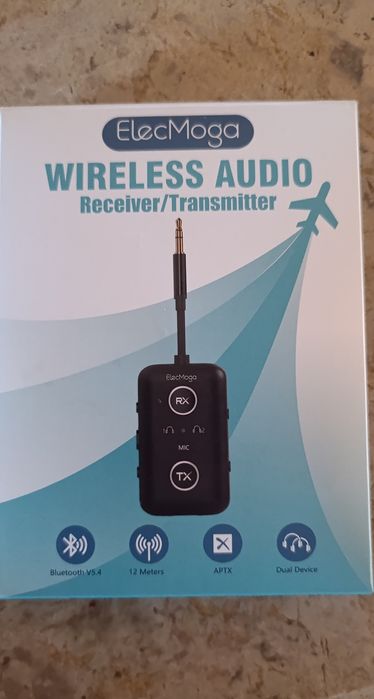 Transmissor bluetooth wireless audio dual headphones