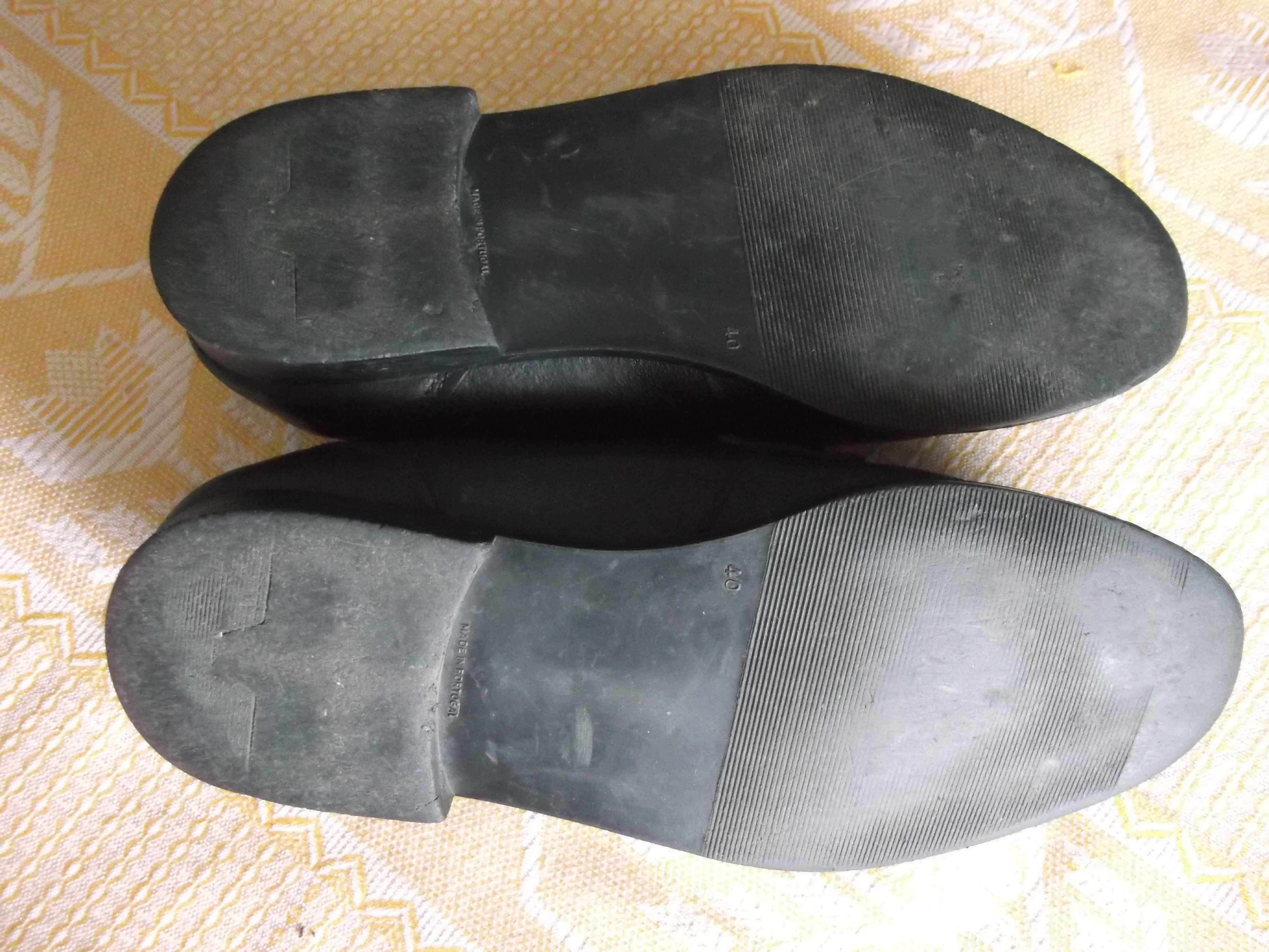Кожаные туфли 39-40 раз -25,5 см